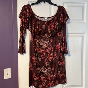 Boho off the shoulders floral dress